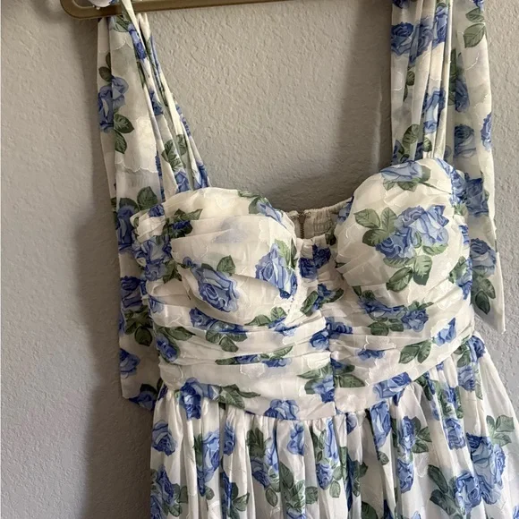 Petal & Pup Blue Floral Maxi Dress - Picture 2 of 6